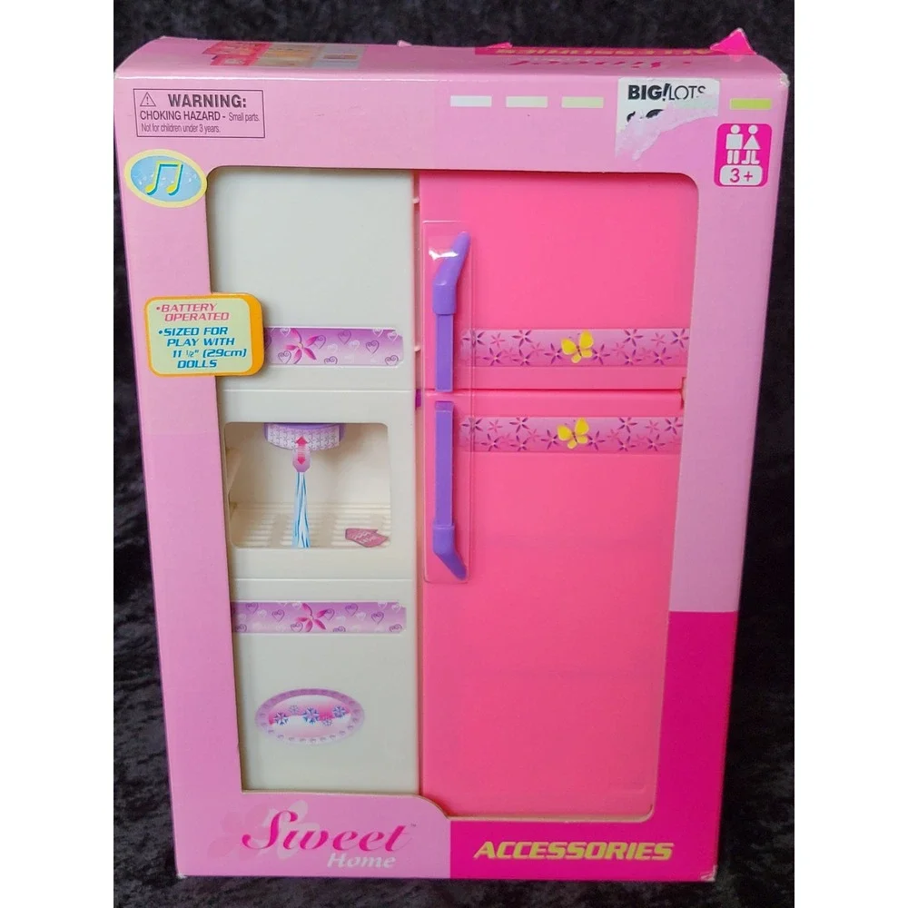 Vtg Goldlok Sweet Home Barbie Size Doll Furniture Lot NIB Vanity Refrigerator